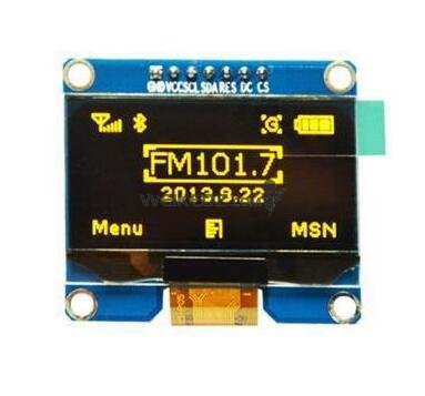 1.54 inch 7PIN Yellow OLED Module