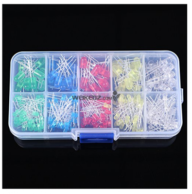 300pcs 3mm 5mm LED Light Assorted Kit DIY