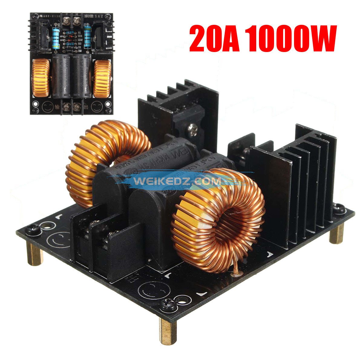 "1000W 20A ZVS Induction Heating Board – Flyback Driver / Heater / Cooker / Ignition Coil Module"